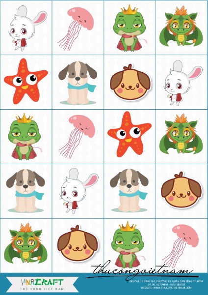 Sticker con thú mẫu 9